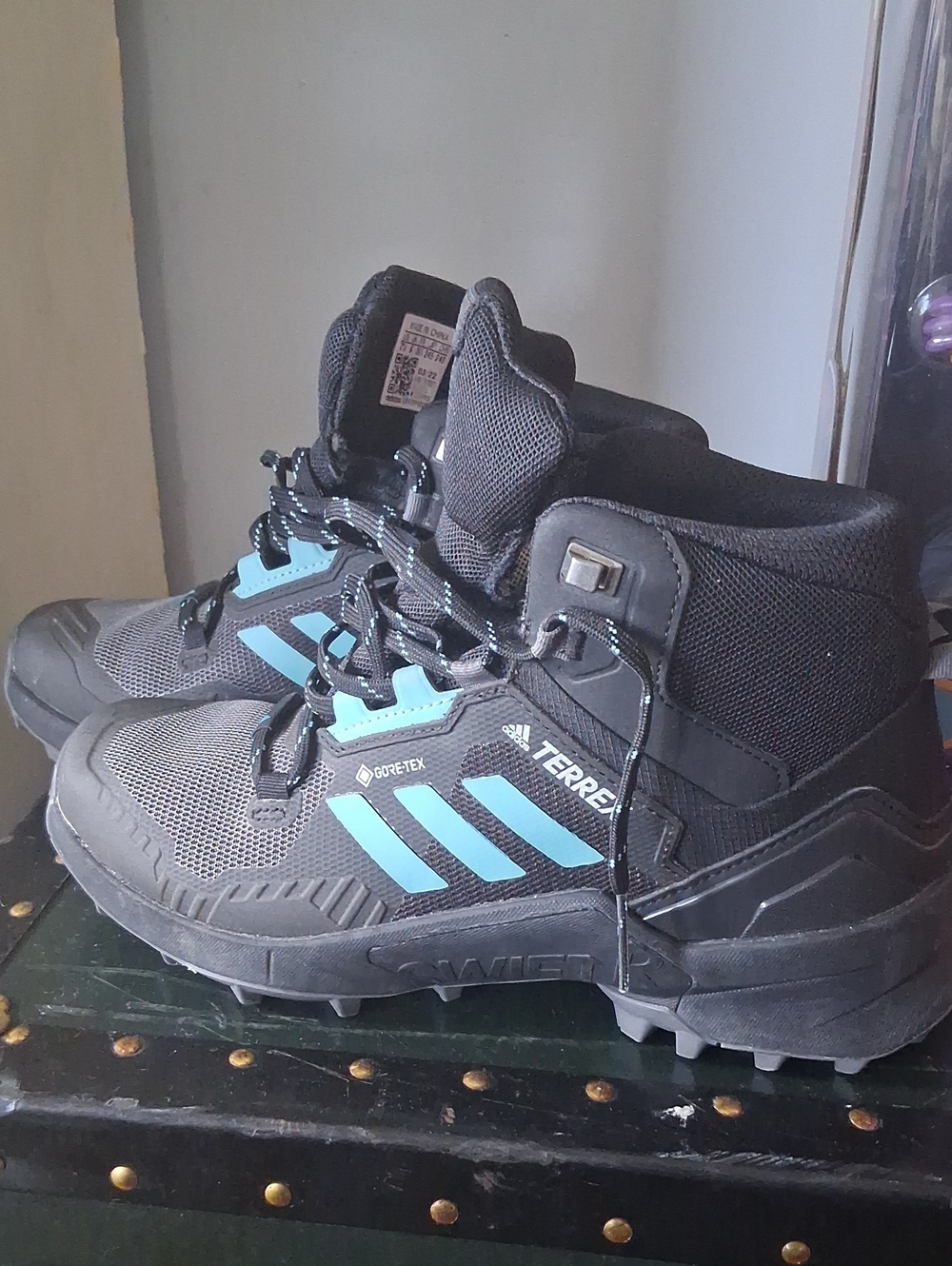 adidas Terrex Women's Black & Light Blue Trail Boots